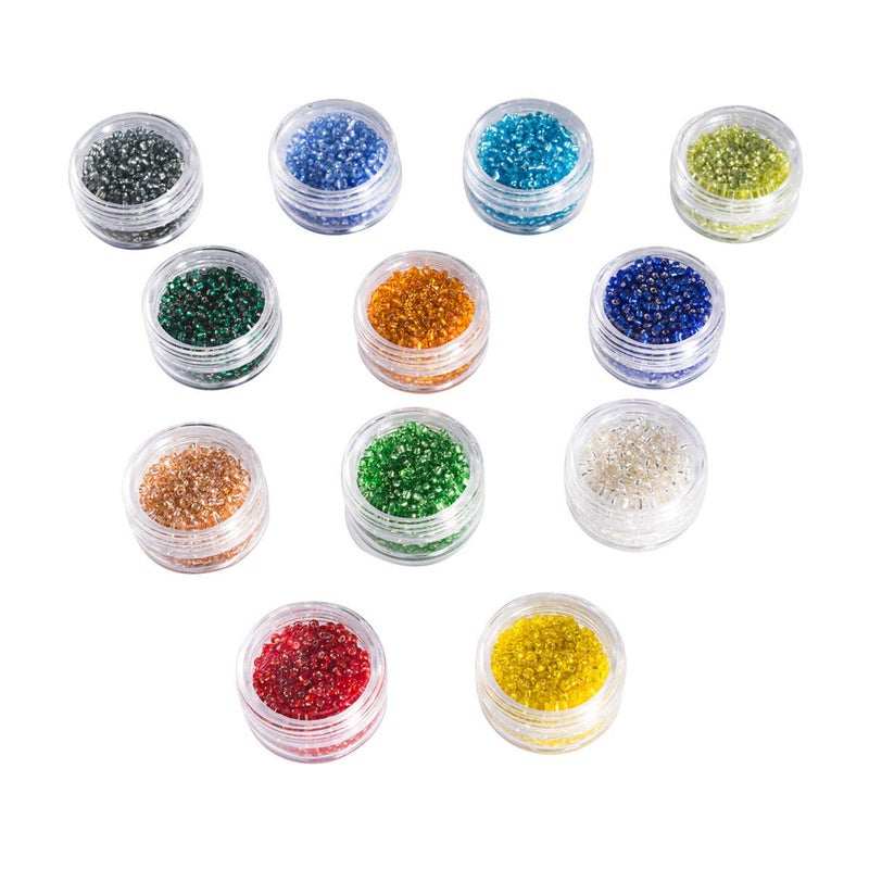 LONGWIN Multicolor 11/0 2mm Glass Seed Beads Approx 9600pcs Crystal Beads in 12 Colors Jewelry Making Supply for DIY Projects, Bracelets, Necklaces, Earrings - Image 4